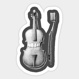 brushing violin Sticker